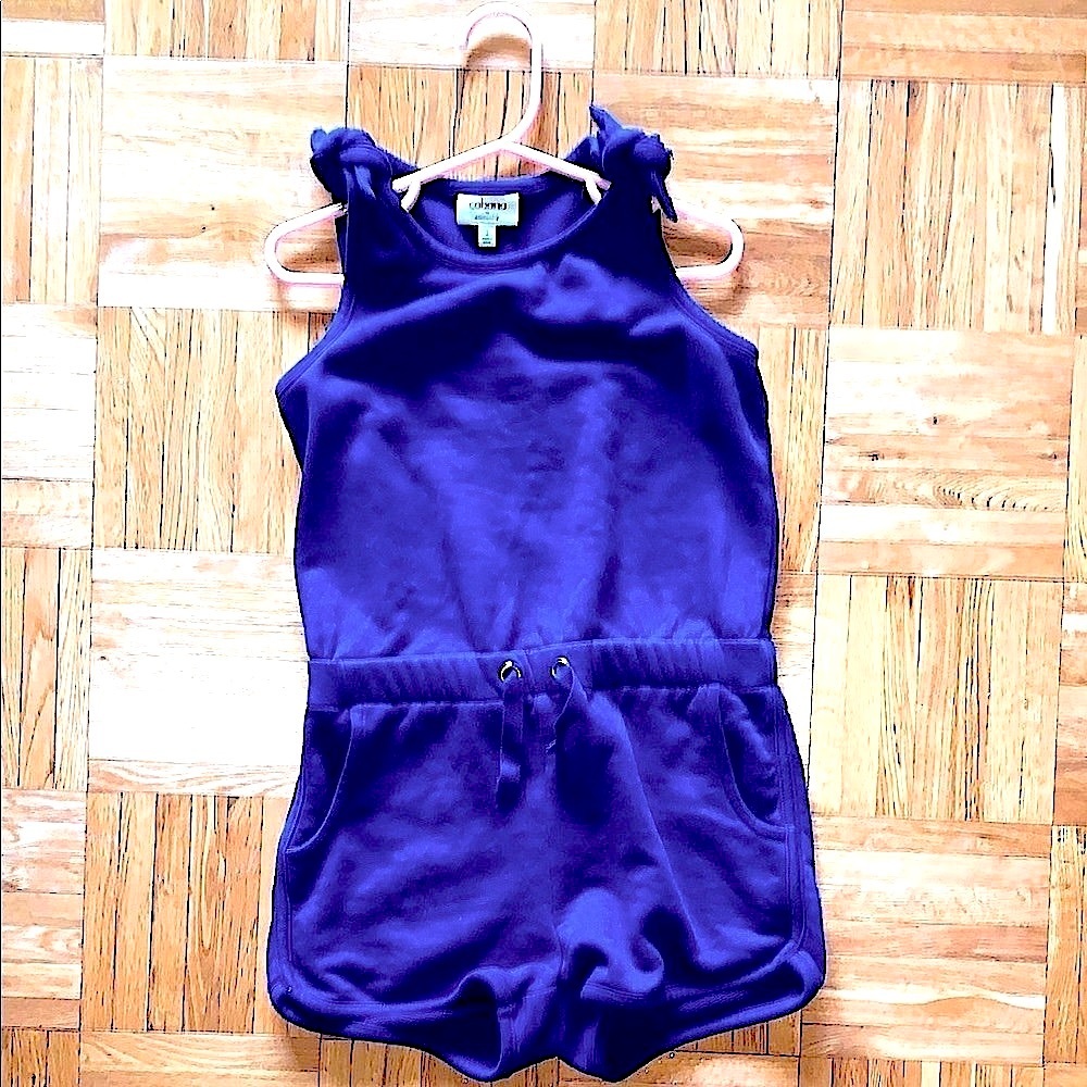Crown & Ivy - Romper w/ Pockets - Navy Blue - Like New! Girls Size Small